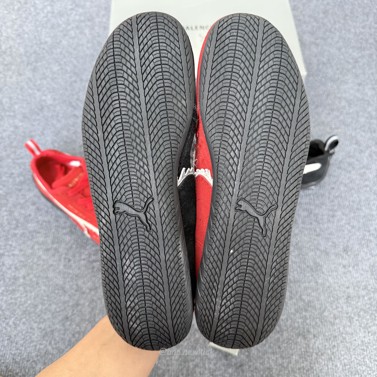 Balenciaga X Puma Ultrasoft Speedcat Sneakers Red White Black (12) - www.newkick.vip